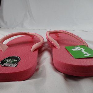 Sanuk Big Kids Girl's Size 6-7 Pink Sandals. #0482